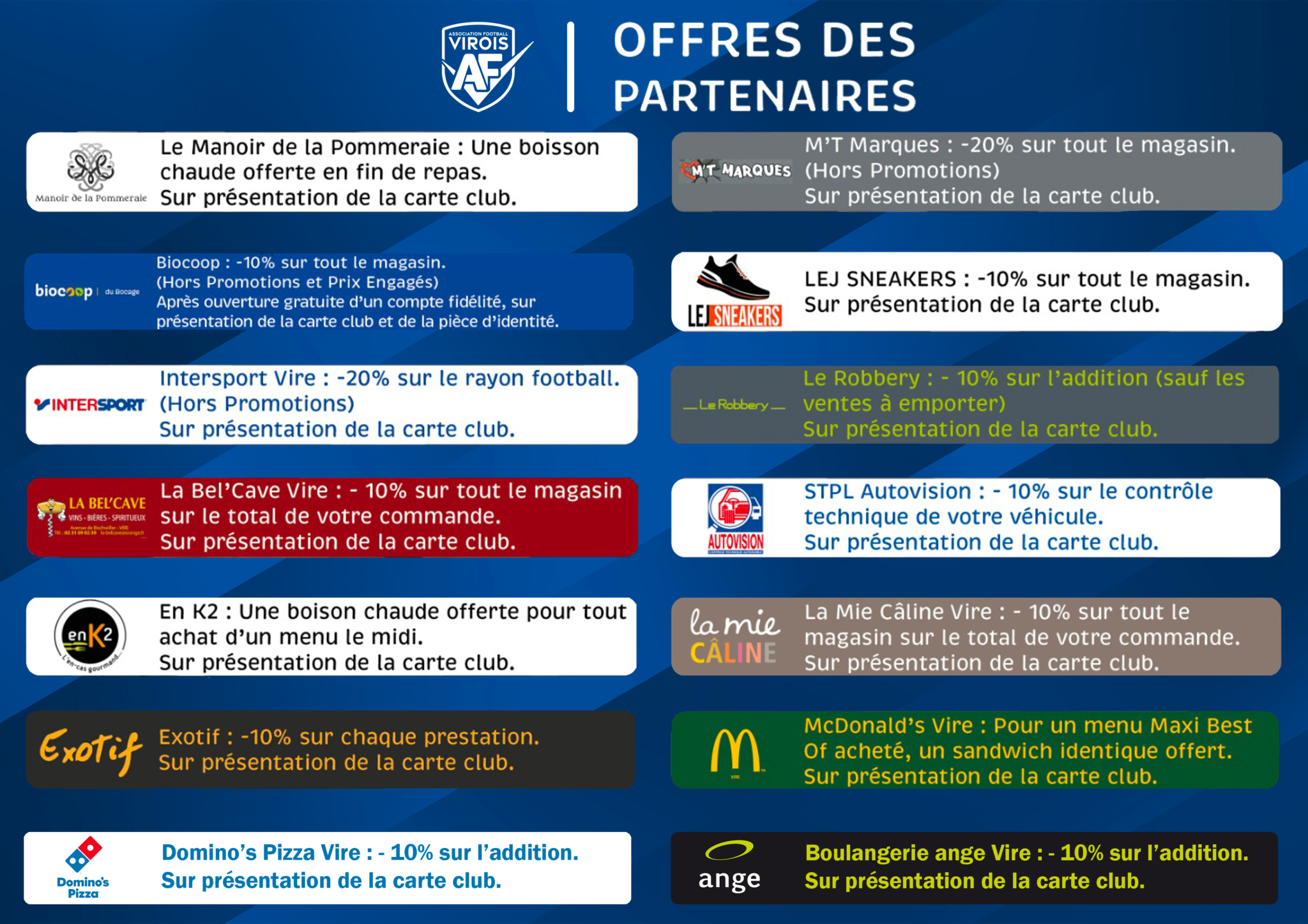 Offres partenaires AFV